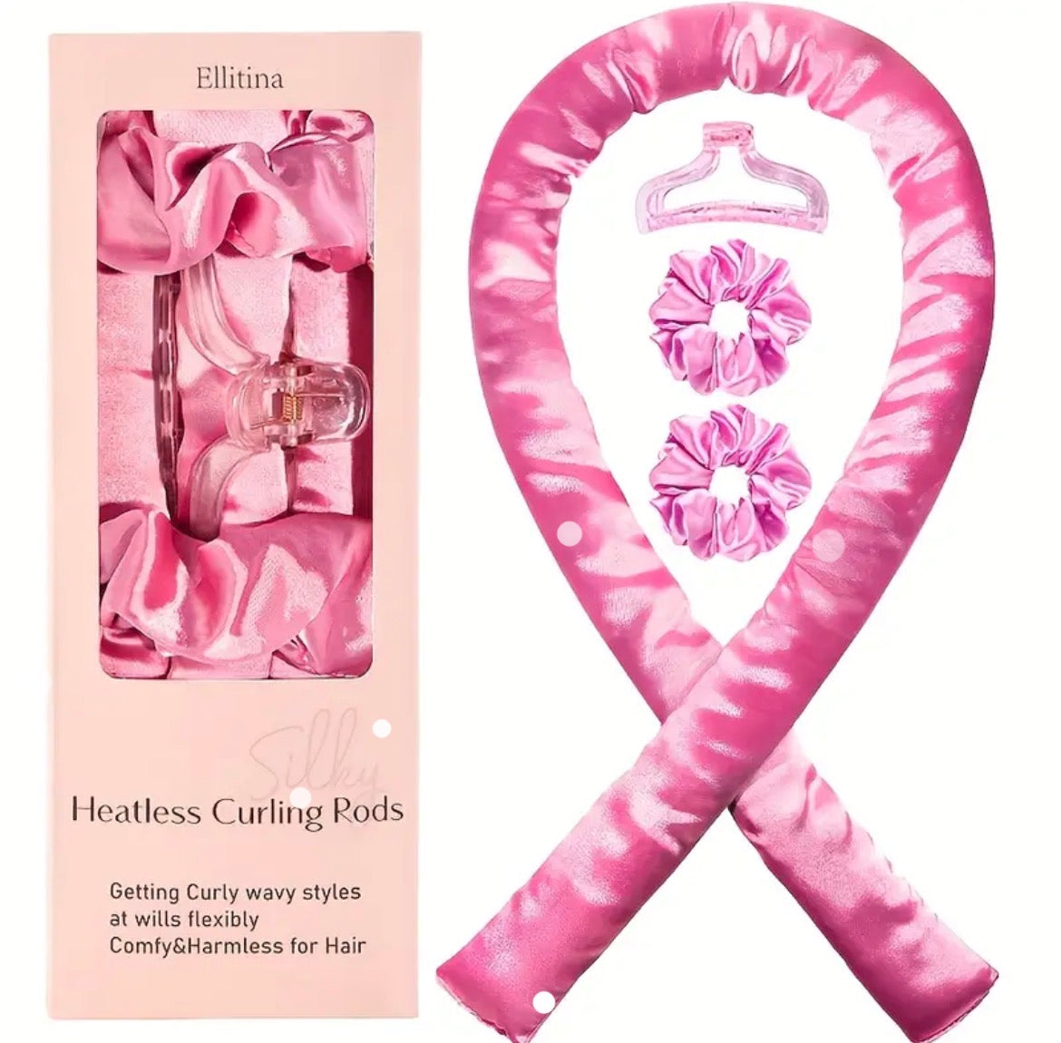 Satin Heatless Hair Curler Set – No Heat, Overnight Curls