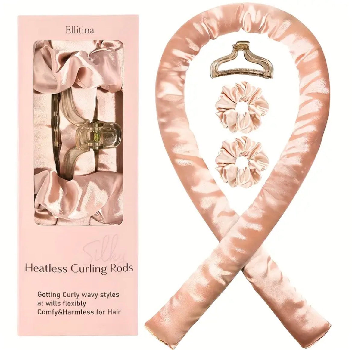 Satin Heatless Hair Curler Set – No Heat, Overnight Curls